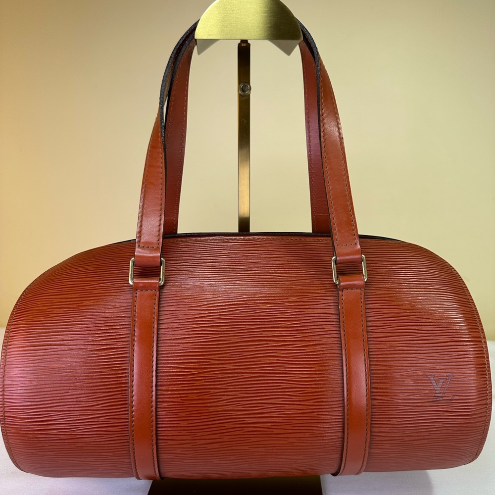 Louis Vuitton Orange Epi Leather Barrel Shoulder Bag